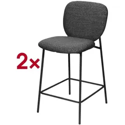 meet 2er-Set Barhocker »meet - Twist« grau