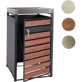 Mendler Mülltonnenverkleidung HWC-J81 125 x 68 x 80 cm braun
