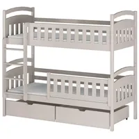Kids Collective Hochbett 90x200 cm Etagenbett mit zwei Schubladen,