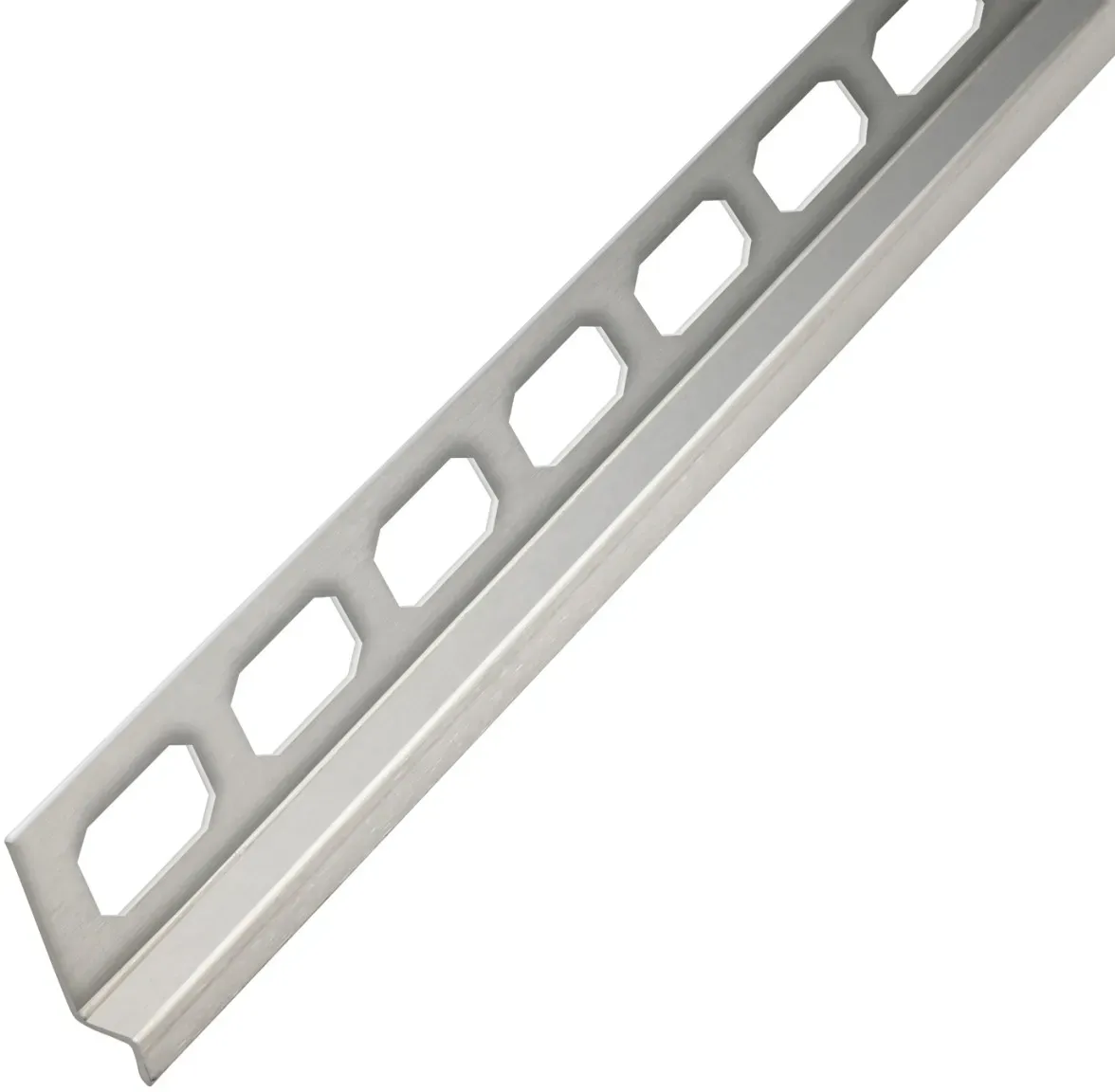 Wand-Gefälleprofil gebürstet / schwarz Edelstahl für bodengleiche Duschanlagen 2% Gefälle | 10,0 mm - 200 cm - links