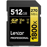 Lexar Professional SDXC Gold 512GB 1800x UHS-II V60