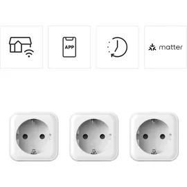 Hama Smart-Home-Steckdose 3 St. Weiß