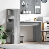 vidaXL Schreibtisch Grauer Sonoma