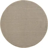 KADIMA DESIGN Teppich Schlafzimmer Unifarben Pflegeleicht Waschbar Strapazierfähig Wohnzimmer Esszimmer Rund Beige 160x160 cm – CIMA von Kadima Design