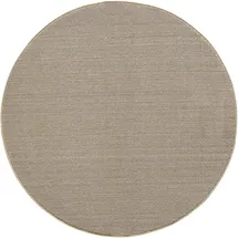 KADIMA DESIGN Teppich Schlafzimmer Unifarben Pflegeleicht Waschbar Strapazierfähig Wohnzimmer Esszimmer Rund Beige 160x160 cm – CIMA von Kadima Design