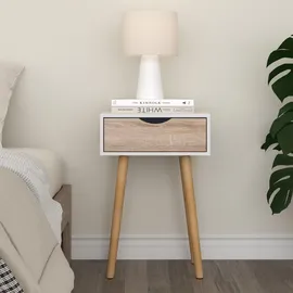 [en.casa] Östersund Beige Eiche 60 x 40 x 30 cm