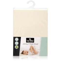 Lorelli Babybett Spannbetttuch Jersey 120 x 60 cm Bettlaken Babybetten, waschbar beige