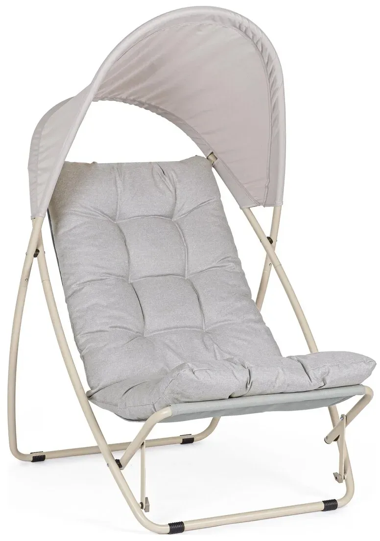 Loungesessel Taito - Metall pulverbeschichtet, Grau