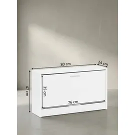 KADIMA DESIGN SPLIT 80 x 47 x 24 cm weiß / weiß