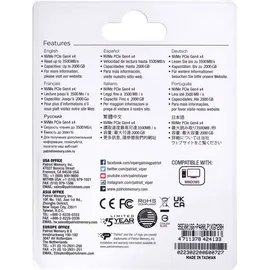 Patriot P400 Lite 1TB, M.2 2280 / M-Key / PCIe 4.0 x4, Kühlkörper (P400LP1KGM28H)