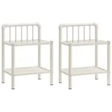 vidaXL Nachtschrank 2 Stk. 50,4 x 34,5 x 232 cm Transparent/Weiß