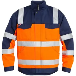 Warnschutz Bundjacke "1501-520" Safety Leicht Kl. 2 - 5XL - orange/marine