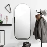 FineBuy Wandspiegel FineBuy Flurspiegel Oval Metall 114 cm Spiegel Hängespiegel Modern