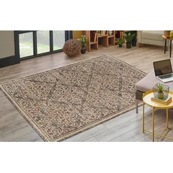 Teppich KAYOOM "Davis 125", beige, B:160cm H:12mm L:230cm, Polyester, Teppiche, edles Design, pflegeleicht, neutrale Farben