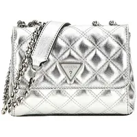 GUESS Giully Mini 2 Compartment Convertible Flap XS Silver