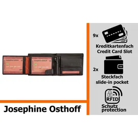 Josephine Osthoff Handtaschen-Manufaktur Josephine Osthoff Geldbörse Herren Portemonnaie schwarz/silber