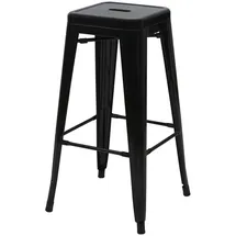 Proregal Barhocker Sitzhöhe 77cm Metall Industriedesign stapelbar Schwarz Barstuhl Tresenhocker