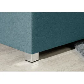 Home Affaire Boxspringbett HOME AFFAIRE "Eliana", blau (petrol), B:127cm L:210cm, Komplettbetten, Boxspringbett, inkl. Topper, in 4 Breiten, 3 Matratzenarten und 2 Härtegraden