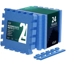 CLP Bodenschutzmatten 30x30 cm, blau/24er-Set