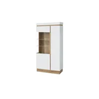Höffner Vitrine breit ¦ weiß ¦ Maße (cm): B: