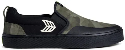 Cariuma Slip ON Pro Camo Print W - Sneakers - Damen - Green/Black - 9 US