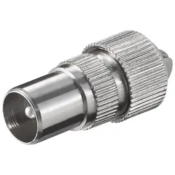 IEC/Koax-Stecker, Schraubbefestigung, Metallausführung