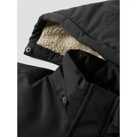 NAME IT Parka NAME IT "NKMMARLOW PARKA JACKET PB", Jungen, Gr. 140, schwarz, Web, Obermaterial: 100% Polyester, unifarben, regular fit normal, Jacken Parka