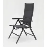 bel-sol Gartenstuhl Victoria 64,5 x 74 x 112,5 cm grau klappbar