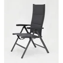 bel-sol Gartenstuhl Victoria 64,5 x 74 x 112,5 cm grau klappbar