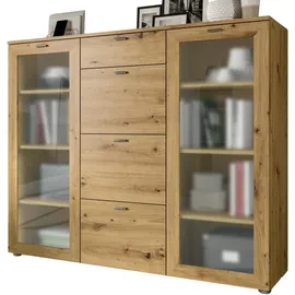 inn.furn Kommode Eiche Artisan 135 cm, Soft-Close-Funktion Dante