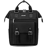 LOVEVOOK Rucksack Damen Klein, Wasserdicht Kleiner Rucksack Damen-rucksackhandtaschen Cityrucksack, Mini Rucksack Tasche 2 in 1 Elegant Backpack Women Handtache Rucksäcke Frauen für Reise Schwarz