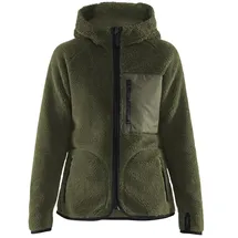 Blåkläder Damen Faserpelz-Kapuzenjacke "4727" - M - herbstgrün