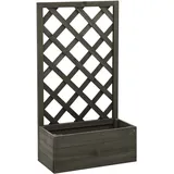 vidaXL Garten-Spalier mit Blumenkasten 50 x 25 x 90 cm Grau