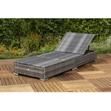 Merxx Gartenliege 195 x 73 x 26 cm grau