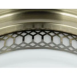 Licht-Erlebnisse BROOKS 2x E27 rund Messing Antik Weiß