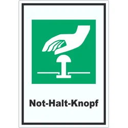 HB-Druck Not-Halt-Knopf Aufkleber A0 (841x1189mm)