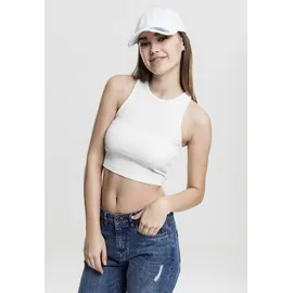 URBAN CLASSICS Cropped Rib Top Weiß XS