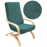 Sesselbezug Stretch - Husse für Schwingsessel - Grün Jacquard - Passend für Poäng Sessel - Grün