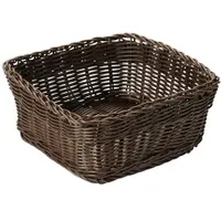 KESPER Brot- und Obstkorb, eckig, 19822 , Maße (H x B x T): 11 x 24 x 24 cm, dunkelbraun