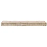 vidaXL Palettenkissen Baumwolle 120×40×7 cm Beige
