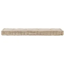 vidaXL Palettenkissen Baumwolle 120×40×7 cm Beige