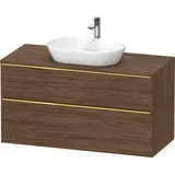 Duravit Waschtischunterschrank wandhängend „D-Neo“ 120 × 66,4 × 55 cm in Nussbaum Dunkel
