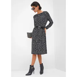 Madeleine Midikleid Leo-Print Schwarz 44