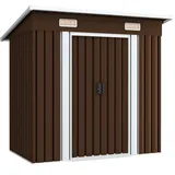 vidaXL Gartenschuppen 1,8 x 1,1 m braun