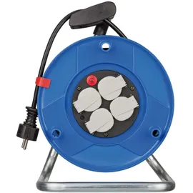 Brennenstuhl 1215056 Kabeltrommel 25m, Kabel, Schwarz Schutzkontakt-Stecker