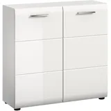 xonox.home Highboard 80 x 81 x 34 cm Weiß Hochglanz