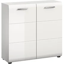 xonox.home Highboard 80 x 81 x 34 cm Weiß Hochglanz