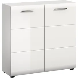 xonox.home Highboard 80 x 81 x 34 cm Weiß Hochglanz