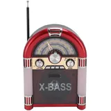 AM FM Vintage-Radio, Tragbares Retro-Kurzwellenradio mit Bluetooth-Lautsprecher, Wiederaufladbare Retro-Digitalradios, Minis-Radio Unterstützt USB-Stick und Micro-SD-Karte Als