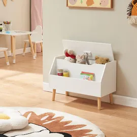 [en.casa] Spielzeugtruhe Aavanrar 60 x 30 x 43 cm 1-tlg. weiß